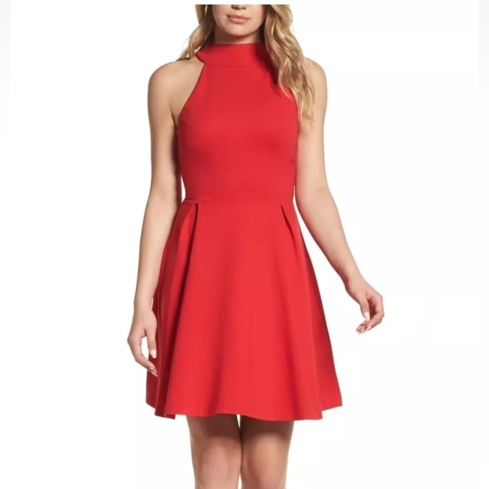 NWT Elegant Felicity & Coco Women's Rosa Fit & Flare Dress Sleeveless Red L